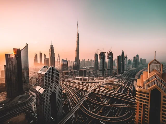 Blick auf Dubai, Vereinigte Arabische Emirate