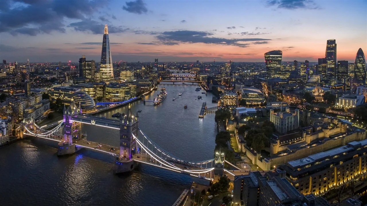 Blick auf London, Vereinigtes Königreich