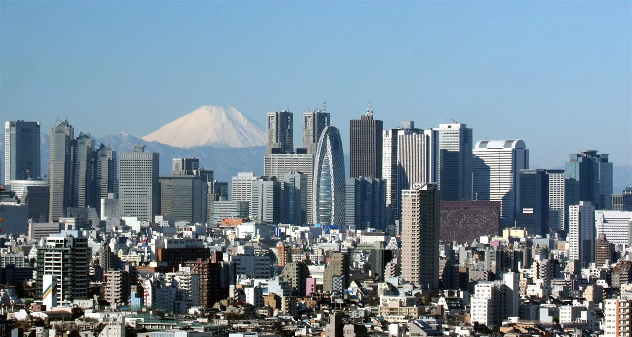 Blick auf Tokio, Japan